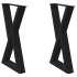 Patas para mesa de comedor 2 uds acero negro 60x(72-73,3)