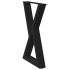 Patas para mesa de comedor 2 uds acero negro 60x(72-73,3)