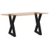 Patas para mesa de comedor 2 uds acero negro 60x(72-73,3)
