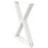Patas para mesa de comedor 2 uds blanco acero 80x(72-73,3)