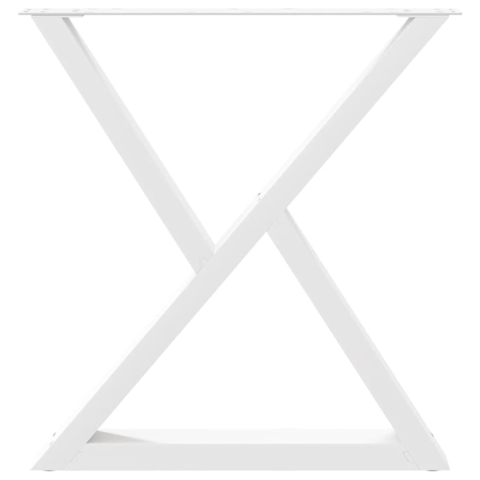 Patas para mesa de comedor 2 uds blanco acero 80x(72-73,3)