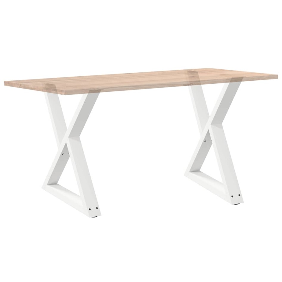 Patas para mesa de comedor 2 uds blanco acero 80x(72-73,3)