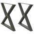 Patas para mesa comedor 2uds antracita 90x(72-73,3)