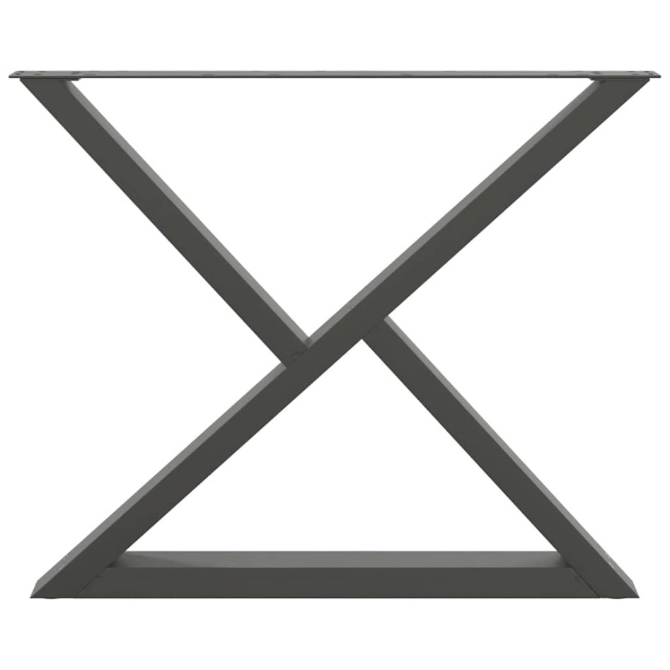 Patas para mesa comedor 2uds antracita 90x(72-73,3)