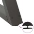 Patas para mesa comedor 2uds antracita 90x(72-73,3)