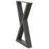 Patas de mesa de comedor 2 uds acero antracita 60x(72-73,3)