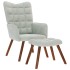 Sillón de relax con reposapiés terciopelo gris