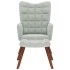 Sillón de relax con reposapiés terciopelo gris