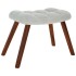 Sillón de relax con reposapiés terciopelo gris
