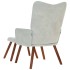 Sillón de relax con reposapiés terciopelo gris