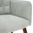 Sillón de relax con reposapiés terciopelo gris