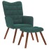 Sillón de relax con reposapiés terciopelo verde