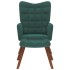 Sillón de relax con reposapiés terciopelo verde