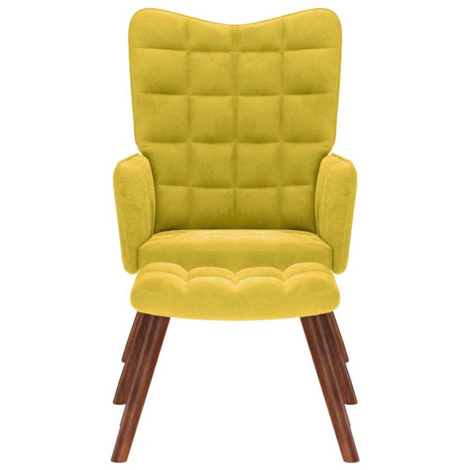 Sillón de relax con taburete terciopelo