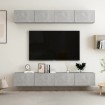 Juego de muebles de salón 4 piezas gris hormigón 100x30x30 cm
