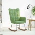 Silla mecedora de terciopelo verde