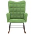 Silla mecedora de terciopelo verde