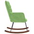 Silla mecedora de terciopelo verde