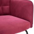 Silla mecedora de terciopelo rojo vino