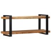 Estante de pared madera maciza de acacia 110x33x45 cm