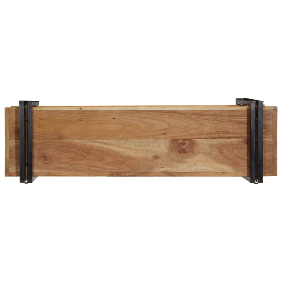 Estante de pared madera maciza de acacia 110x33x45