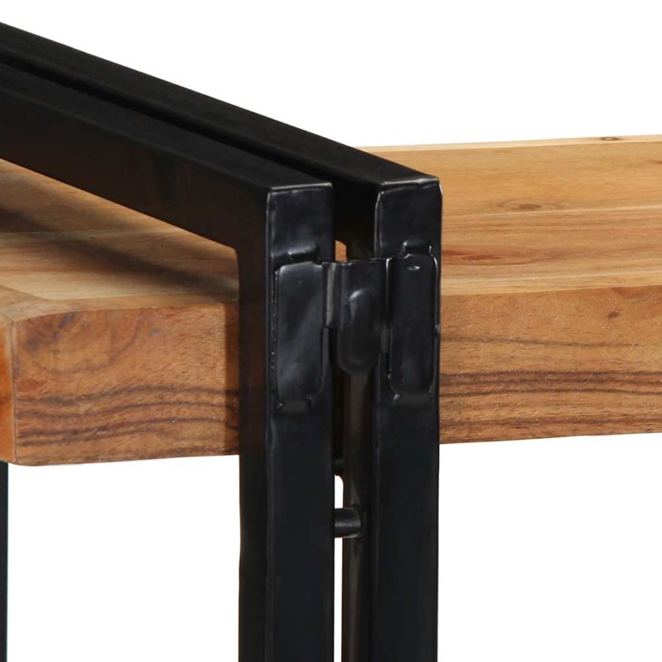 Estante de pared madera maciza de acacia 110x33x45