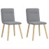 Sillas de comedor giratorias 2 unidades tela gris