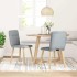 Sillas de comedor giratorias 2 unidades tela gris