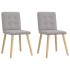Sillas de comedor 2 uds tela gris