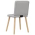 Sillas de comedor 2 uds tela gris