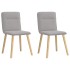 Sillas de comedor 2 uds tela gris