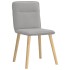 Sillas de comedor 2 uds tela gris