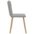 Sillas de comedor 2 uds tela gris