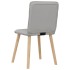 Sillas de comedor 2 uds tela gris