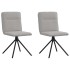 Sillas de comedor 2 uds tela gris