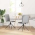 Sillas de comedor 2 uds tela gris