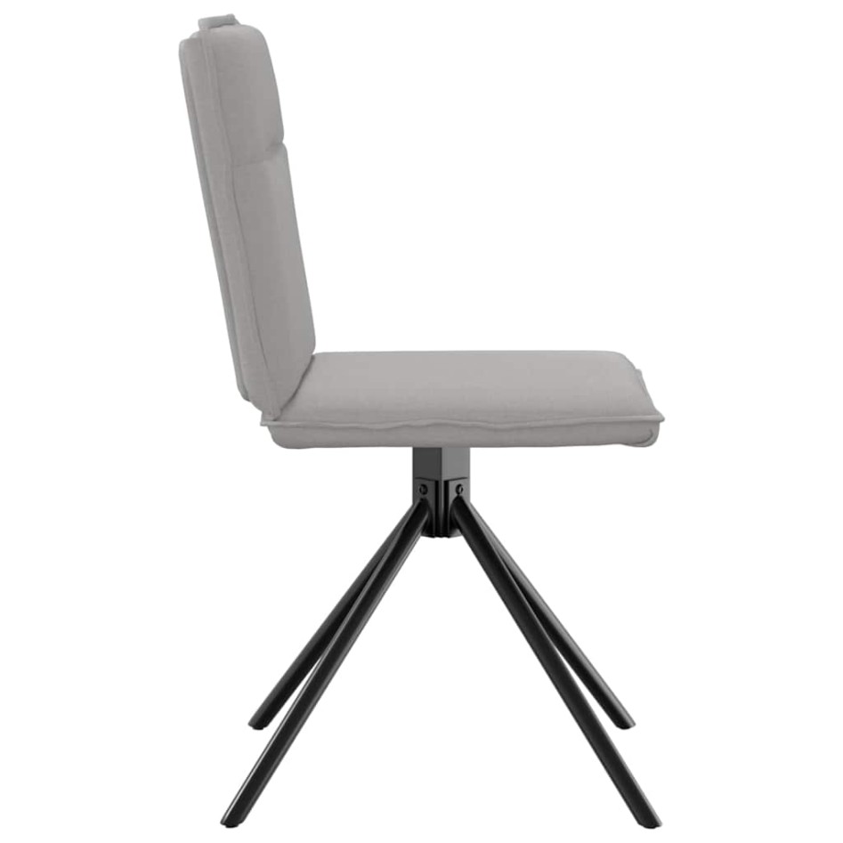 Sillas de comedor 2 uds tela gris