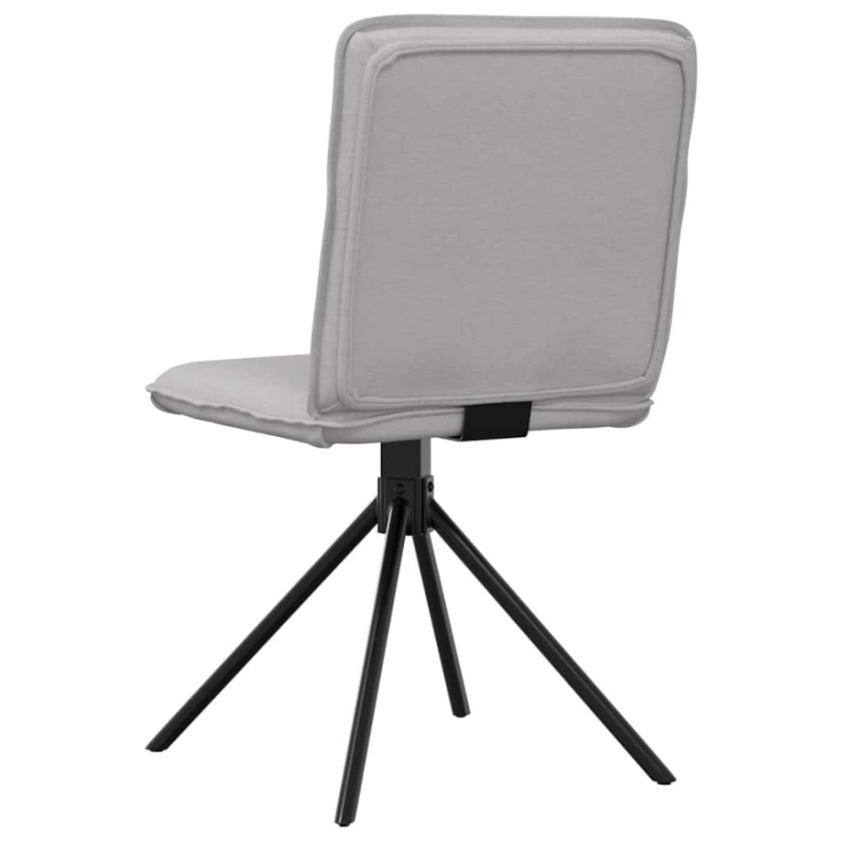 Sillas de comedor 2 uds tela gris