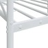 Sofá cama sin colchón cuero sintético blanco 90x200 cm