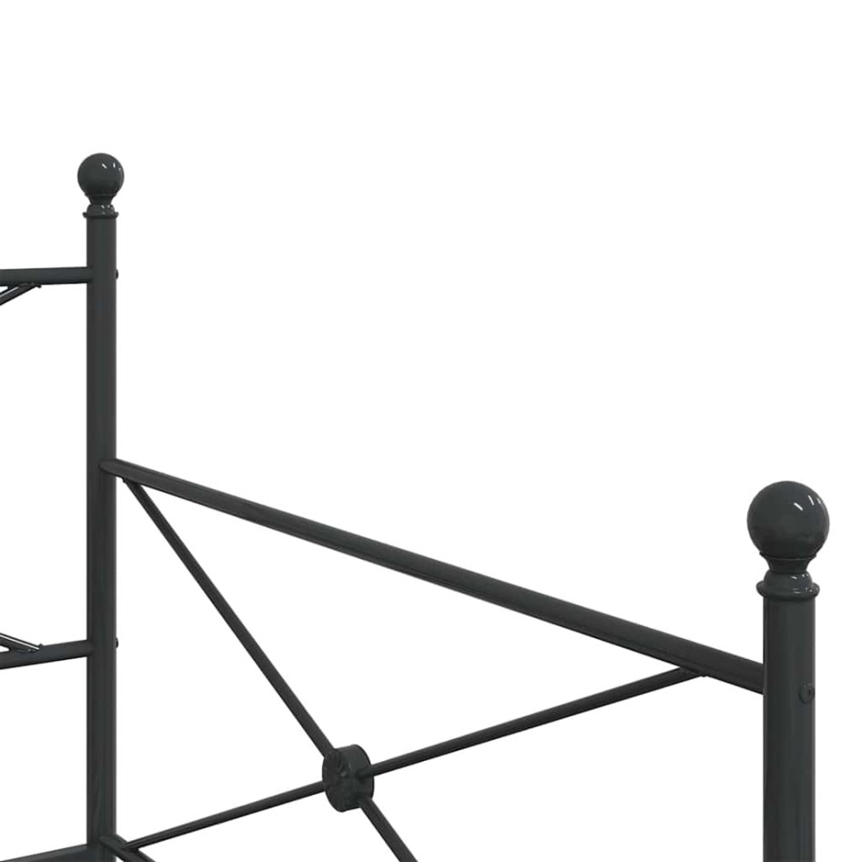 Diván con nido sin colchón negro 100x200 cm