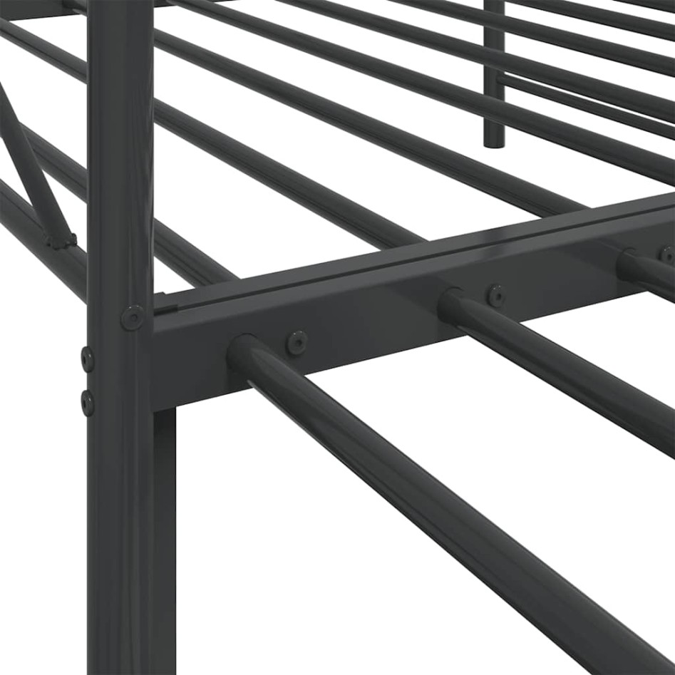 Diván con nido sin colchón negro 100x200 cm