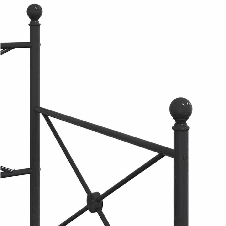 Diván con nido sin colchón negro 90x200 cm