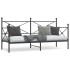 Sofá cama sin colchón terciopelo negro 90x200 cm
