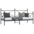 Sofá cama sin colchón terciopelo negro 90x200 cm