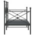 Sofá cama sin colchón terciopelo negro 90x200 cm