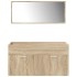 Juego de muebles de baño 5 pzas madera ingeniería roble