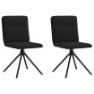 Sillas de comedor 2 unidades tela negro