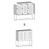Aparador de acero laminado en frío rosa 100,5x39x107