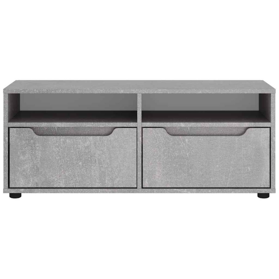 Mueble TV VISNES gris hormigón 100x40x38 cm madera
