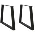 Patas mesa comedor forma V 2uds acero negro 100x(72-73,3)